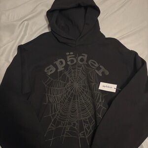 Black Sp5der Hoodie for Men